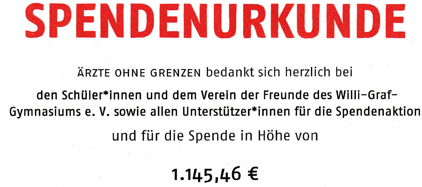 Schülerhilfe für Erdbebenopfer