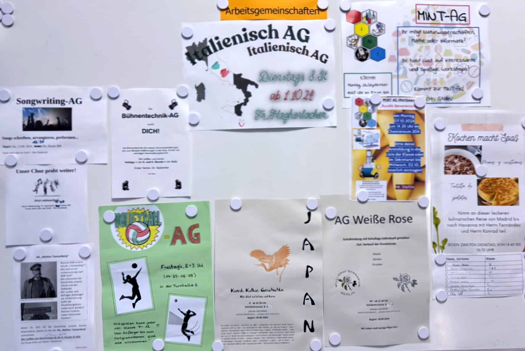 Unser AG-Angebot im Schuljahr 2024/25